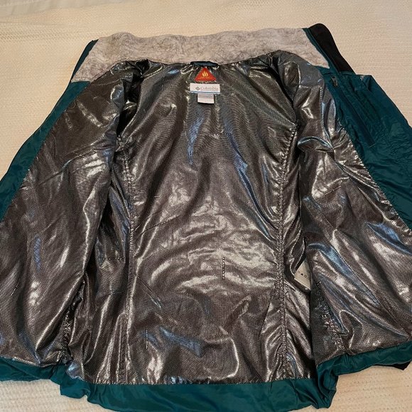 Columbia Women's Jacket L Interchange Omni-Heat Puffer Emerald Great Condition! - Picture 6 of 14
